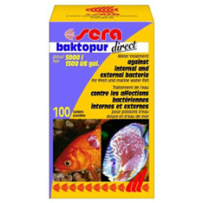 sera baktopur direct - д/лік. бакт. захв. у прісн. та мор. риб. на 5000 л - 100 таб