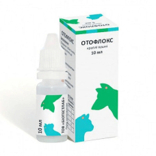 BIOTESTLAB Отофлокс вушні краплі для котів та собак 10 мл