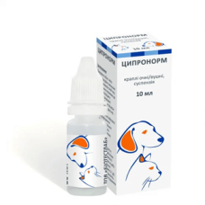 BIOTESTLAB Ципронорм краплі очні/вушні для котів та собак 10 мл