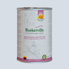 Baskerville Holistic Rind und Lachs для собак, утка и кабан с тыквой и зеленью, 400 г