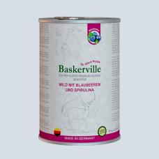 Baskerville Sensitive Wild Mit Blaubeeren und Spirulina для собак, оленина с черникой и спирулиной, 400 г