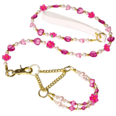 PARURE QUARTZ Нашийник+поводок у вигляді бус, пластик+метал