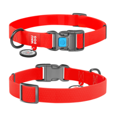 COLLAR Нашийник водостійкий WAUDOG Waterproof пряжка пластик (шир. 20 мм, довж. 24-40 см), червоний