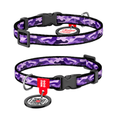 COLLAR Нашийник для кота WAUDOG Nylon Фіолетовий Камю (ширина 10 мм, довжина 20-30 см)
