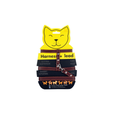 COLLAR Шлея нейлонова Dog Extreme для котів з повідцем (ширина 12 мм, довжина 122 см), коричнева