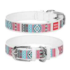 Collar Ошейник WAUDOG Desing Этно Белый