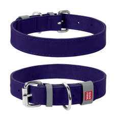 COLLAR Нашийник WAUDOG Classic шкіра, металева пряжка (ширина 15 мм, довжина 27-36 см), фіолетовий