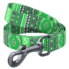 COLLAR Повідець WAUDOG Nylon Етно (ширина 20 мм, довжина 122 см), зелений
