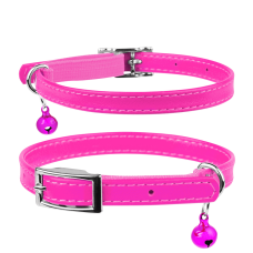 COLLAR Нашийник WAUDOG Glamour без прикрас для котів (ширина 9 мм, довжина 17-20 см), рожевий
