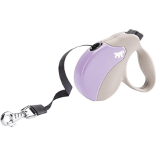 AMIGO MINI TAPE BEIGE-VIOLET Рулетка-поводок зі стрічкою