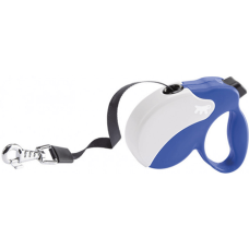 AMIGO S TAPE BLUE-WHITE Рулетка-поводок зі стрічкою