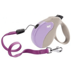 AMIGO M CORD.BEIGE-VIOLET Рулетка-поводок зі шнуром