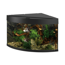 DUBAI CORNER 90 BLACK - 180 L Стеклянный аквариум с лампой