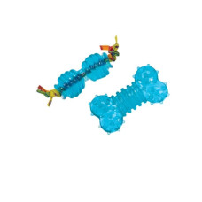 Petstages Orka Chew Pair Blu SM/Набір іграшок д/собак Петстейджес Орка кісточка і гантель міні, блакитн.