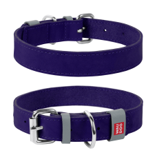 COLLAR Нашийник WAUDOG Classic шкіра, металева пряжка (ширина 12 мм, довжина 21-29 см), фіолетовий
