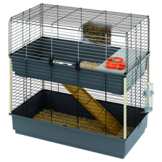 RABBIT 100 DOUBLE Клітка 2 поверхи для кролів чорна