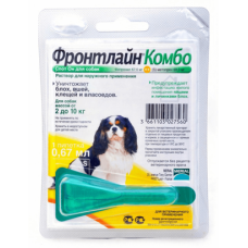 Frontline Combo КОМБО Спот-он, для собак, S (2-10кг) моно пипетка