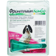 Frontline КОМБО Спот-он, для собак, L (20-40кг) моно пипетка