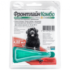 Frontline КОМБО Спот-он, для собак, XL (40-60кг) моно пипетка