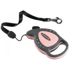 FLIPPY DELUXE CORD MINI Рулетка-Поводок зі шнуром рожевий