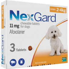 NexGard 2-4кг (S) таблетка от блох и клещей (3)