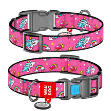COLLAR Нашийник WAUDOG Nylon Єдинороги (ширина 25 мм, довжина 35-58 см)