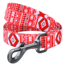 COLLAR Повідець WAUDOG Nylon Етно (ширина 20 мм, довжина 122 см), червоний