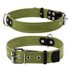 COLLAR Нашийник з бавовняної стрічки (ширина 35 мм, довжина 51-63 см), зелений