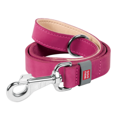 COLLAR Повідець WAUDOG Classic шкіра, стандартний карабін (ширина 20 мм, довжина 122 см), рожевий