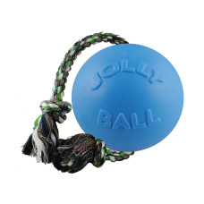 Jolly Pets М\'ЯЧ З КАНАТОМ ROMP-N-ROLL Малий блакитний