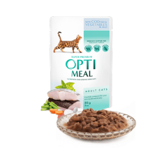 Optimeal для котов с ягненком и куриным филе в тыквенном желе