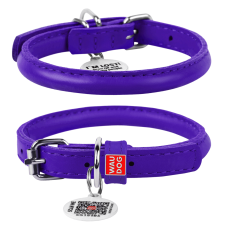 COLLAR Нашийник WAUDOG Glamour круглий для собак (ширина 6мм, довжина 17-20 см), фіолетовий