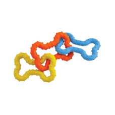 Petstages Mini Bone Tug Mlt/Іграшка д/собак Петстейджес Три кісточки міні різнокольорові