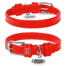 COLLAR Нашийник WAUDOG Glamour без прикрас (ширина15 мм, довжина 27-36 см), червоний