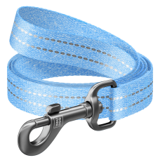 COLLAR Повідець WAUDOG RE-cotton (ширина 15 мм, довжина 300 см), блакитний